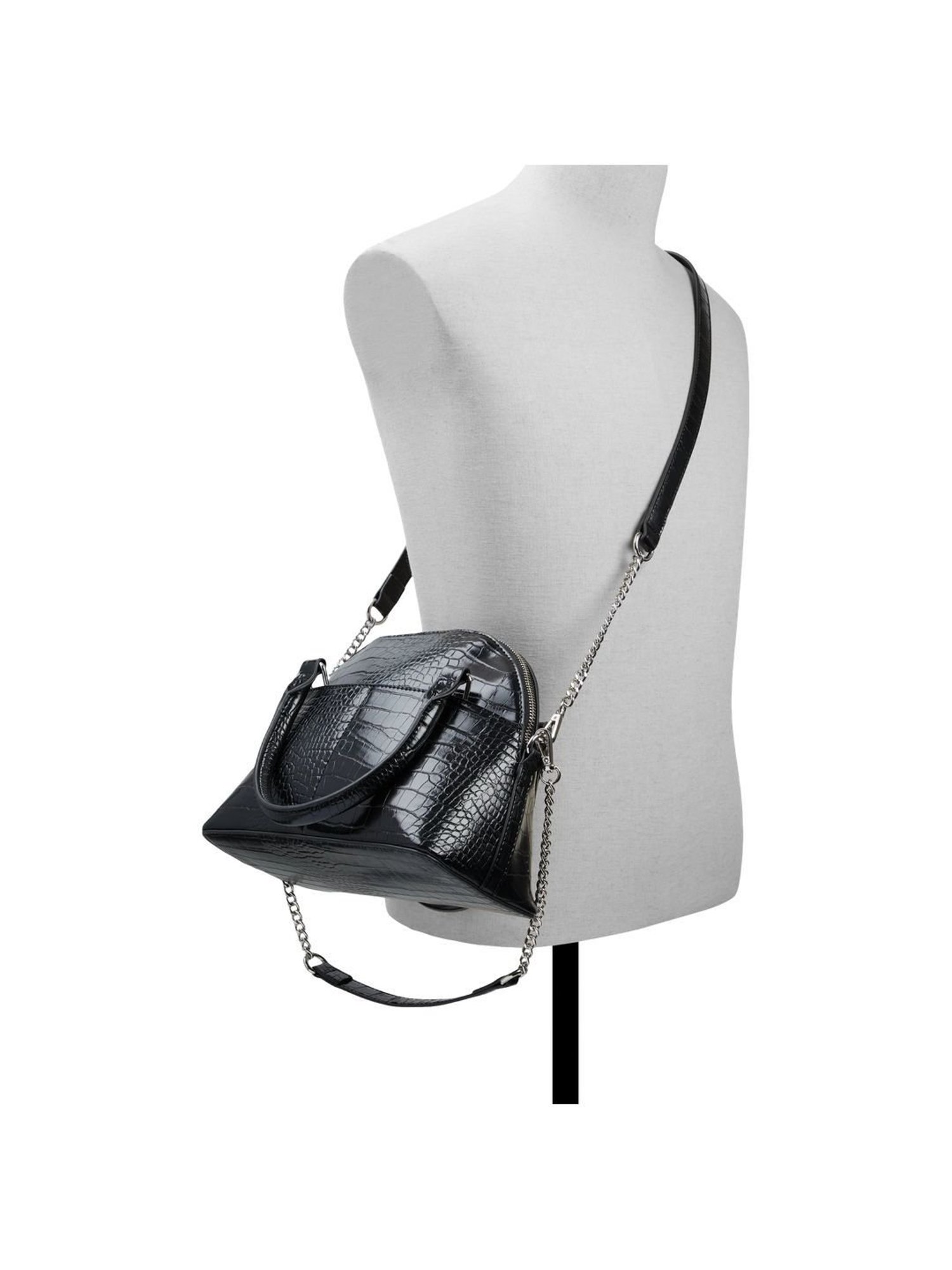 Call It Spring Black Textured Medium Handbag