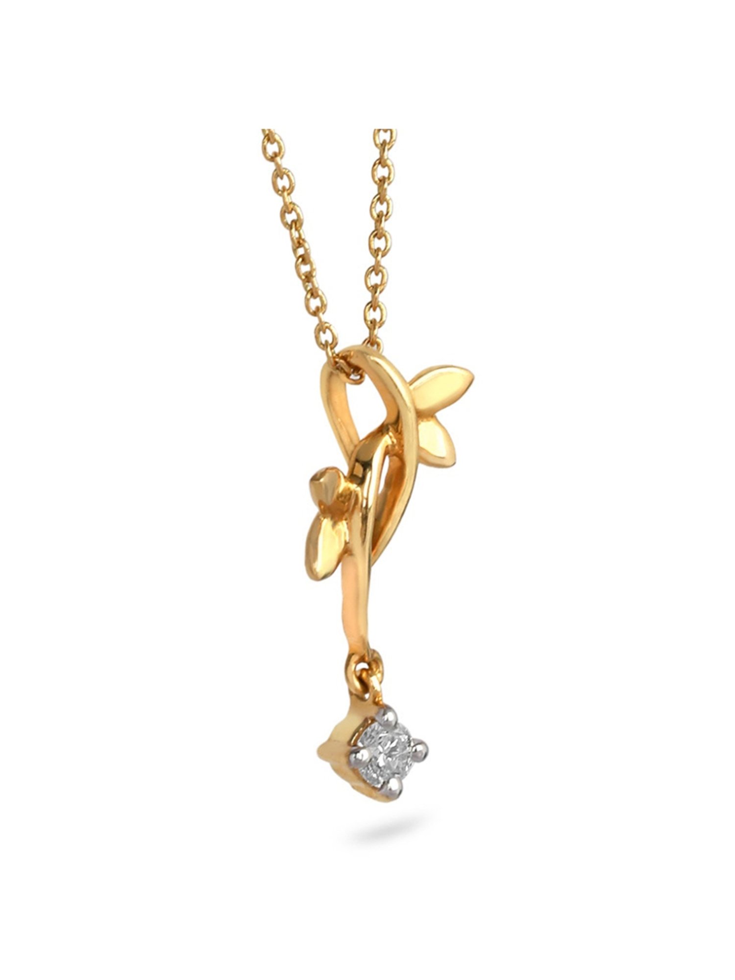 Joyalukkas 18k Gold & Diamond Pendant with Chain