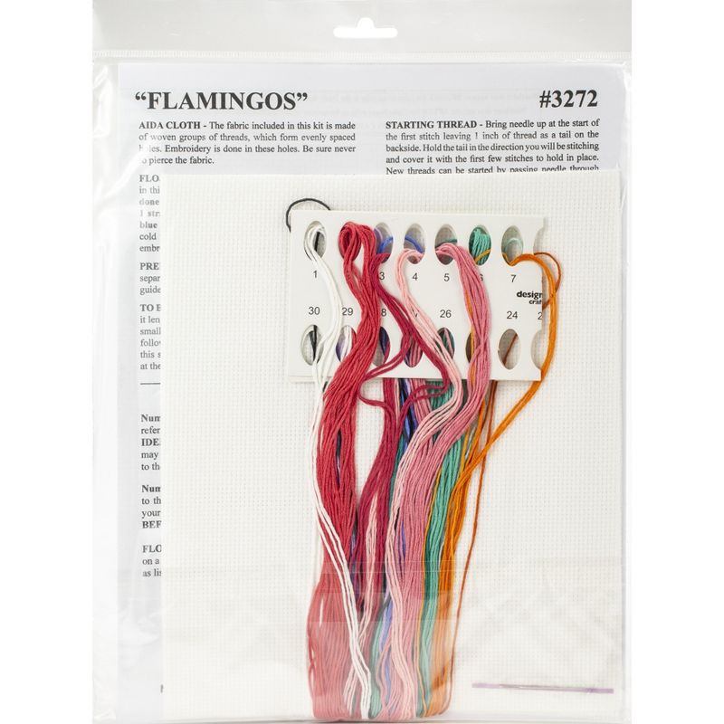 Design Works Counted Cross Stitch Kit 11"X14"-Flamingos (14 Count)