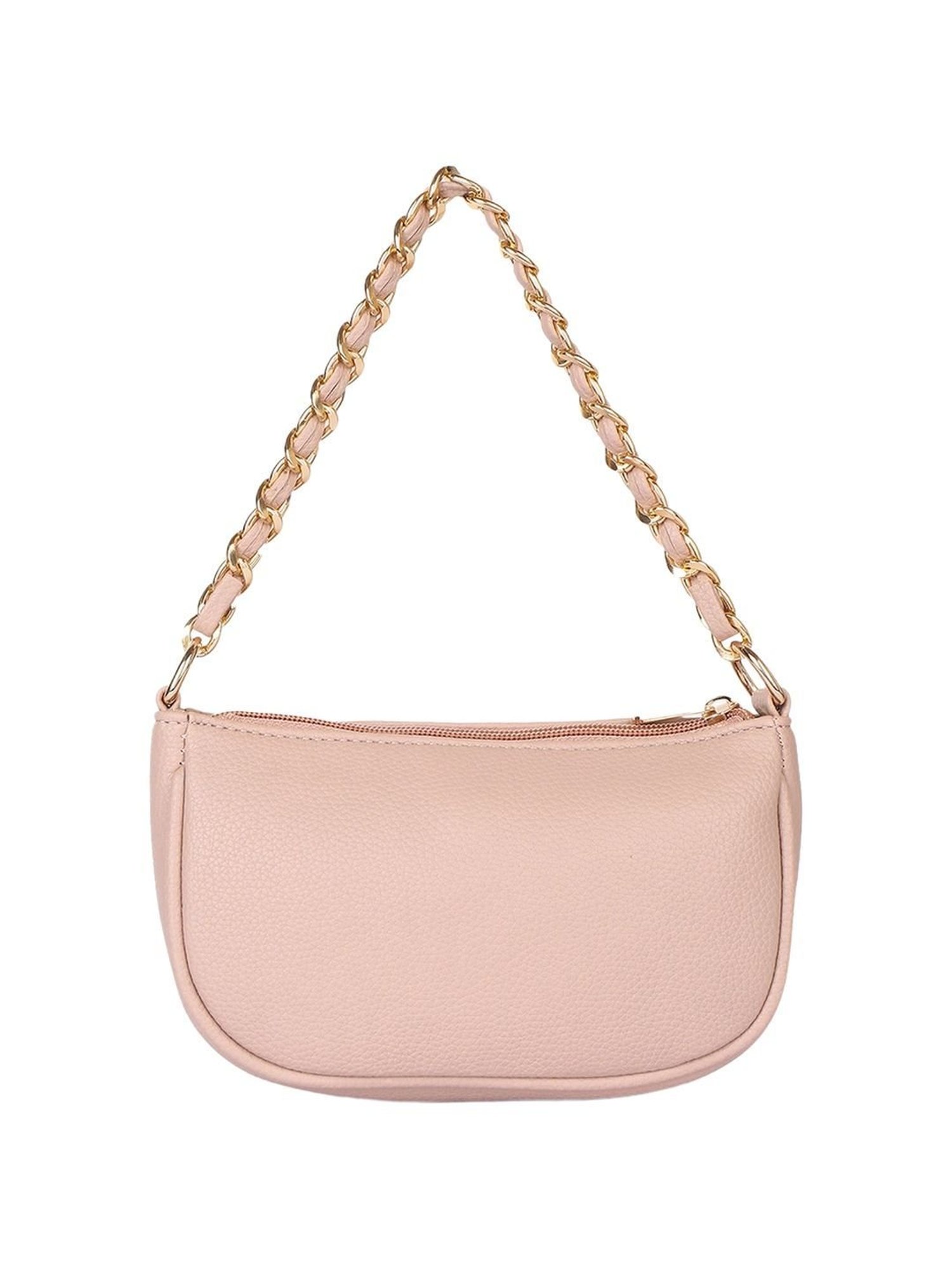 Carlton London Pink Solid Medium Sling Handbag