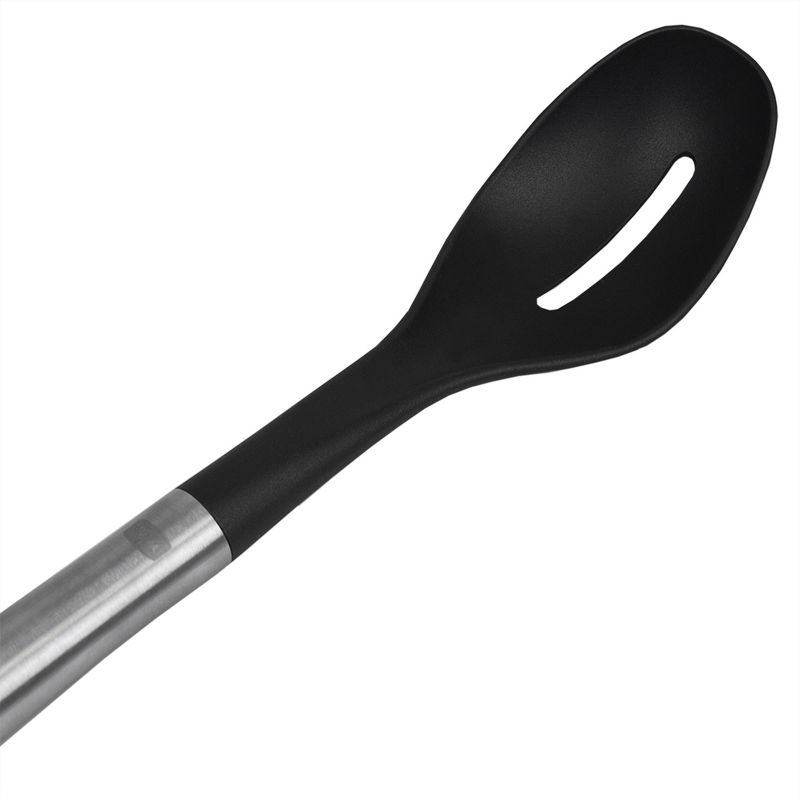 Home Basics Mesa Collection Scratch-Resistant Nylon Slotted Spoon, Black