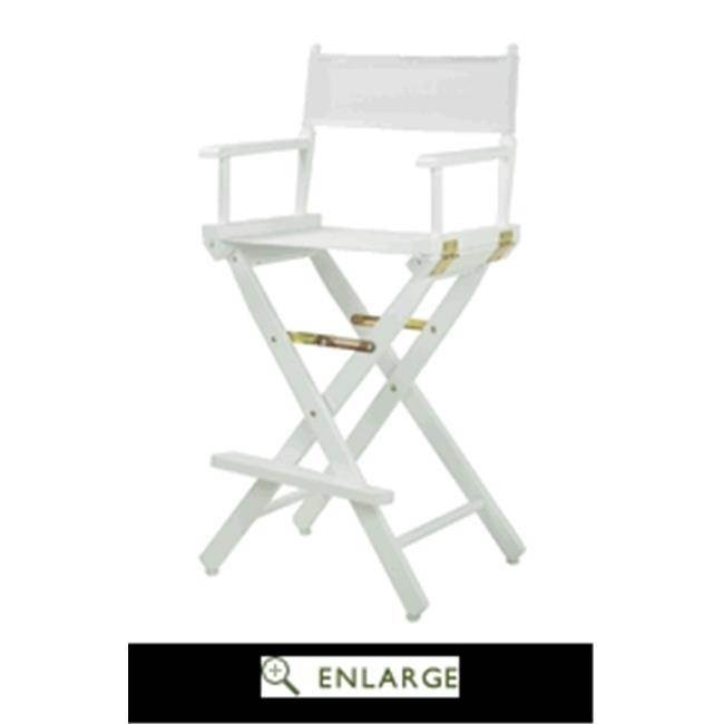 Casual Home 230-02-021-29 30 in. Directors Chair Black Frame with White Canvas