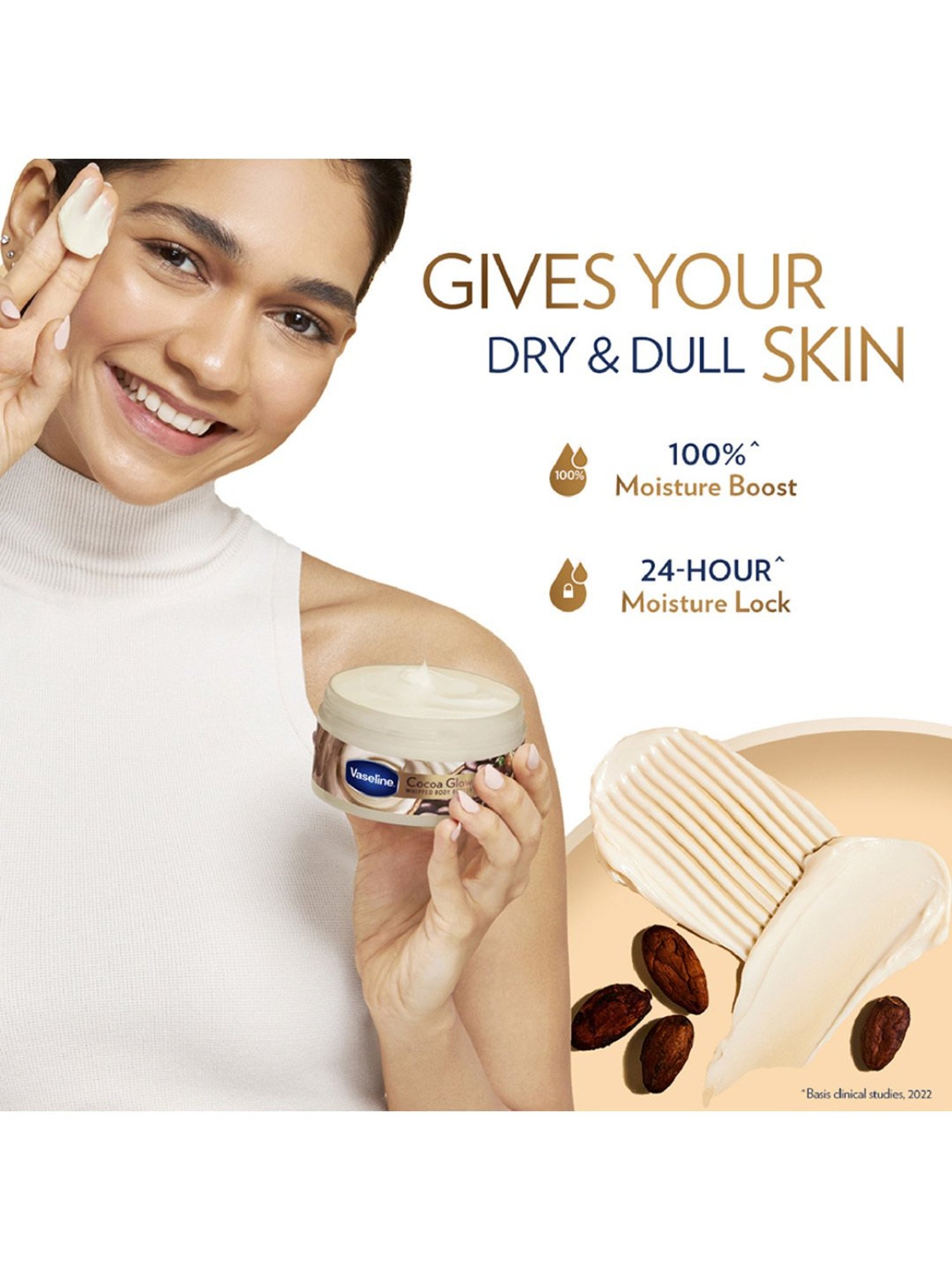 Vaseline Cocoa Glow Whipped Body Butter - 180 gm