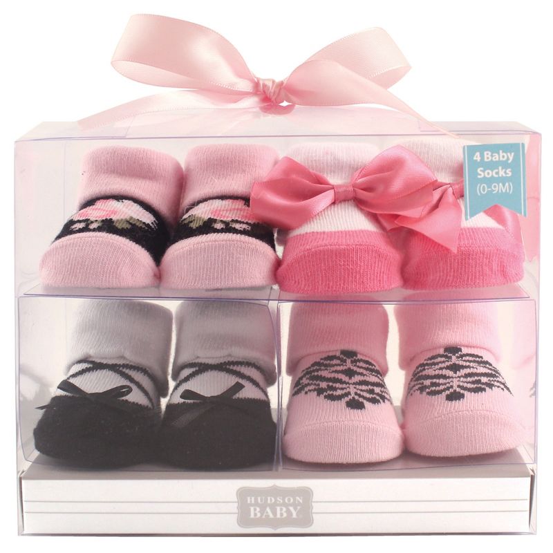 Luvable Friends Baby Boy Socks Set, Blue Bear, 0-6 Months