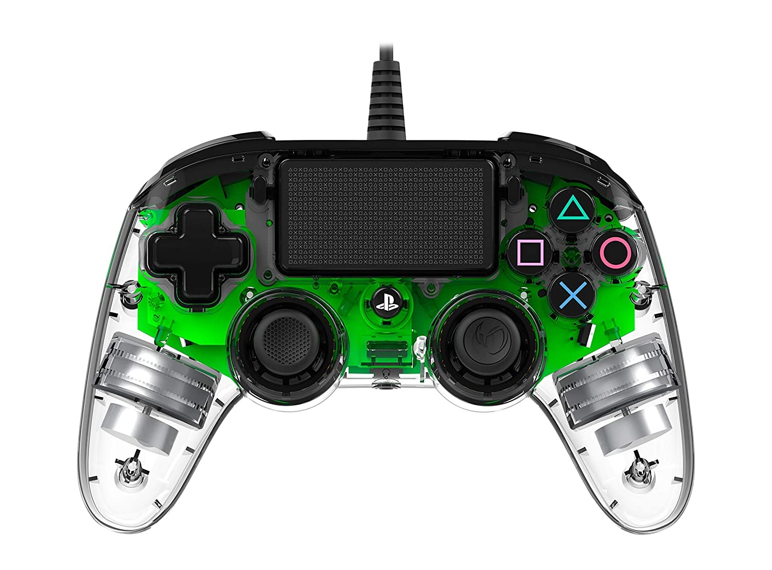 Nacon Wired Illuminated Compact Controller for PS4 (Green)