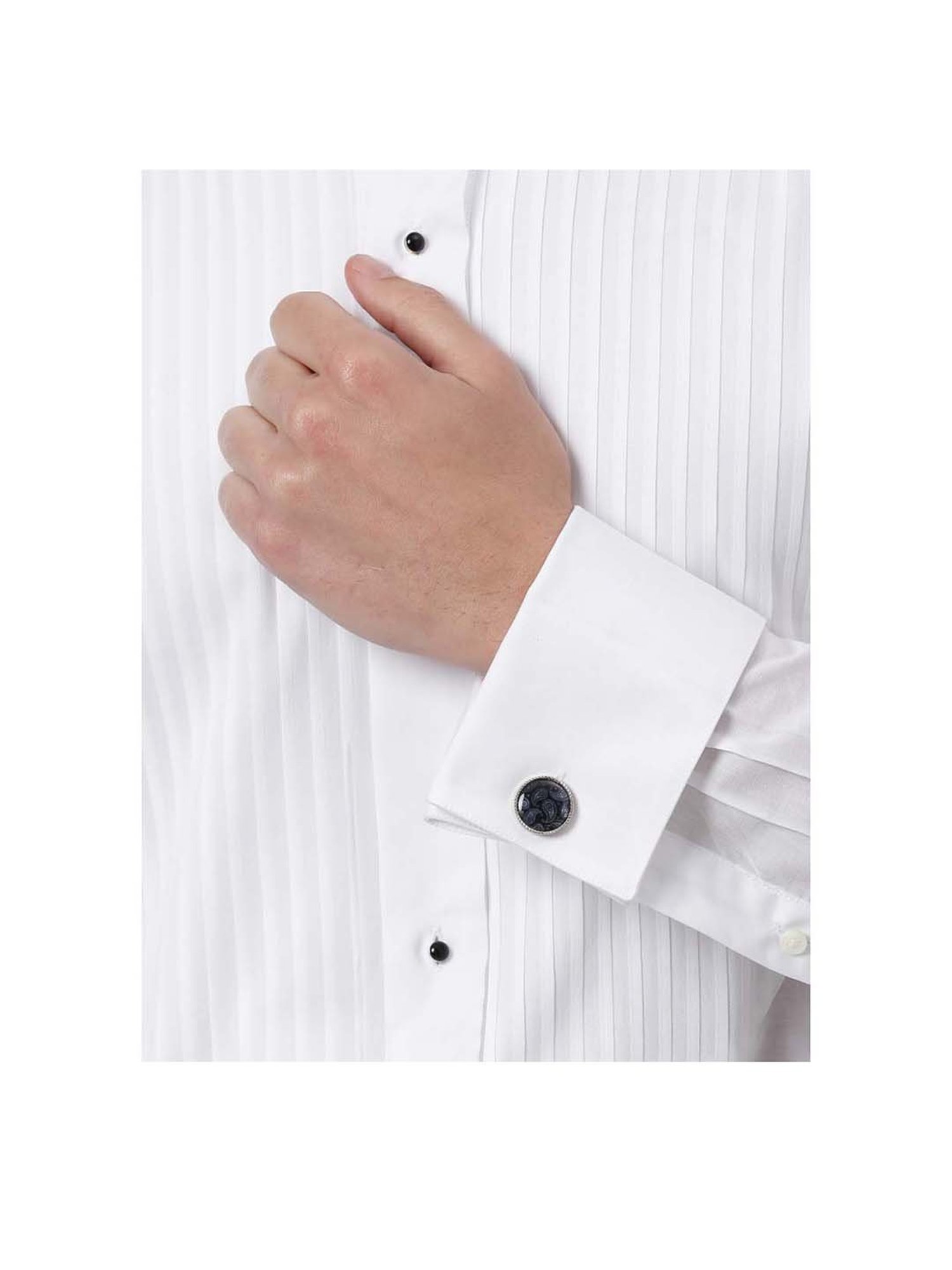 Tossido Black Printed Cufflinks