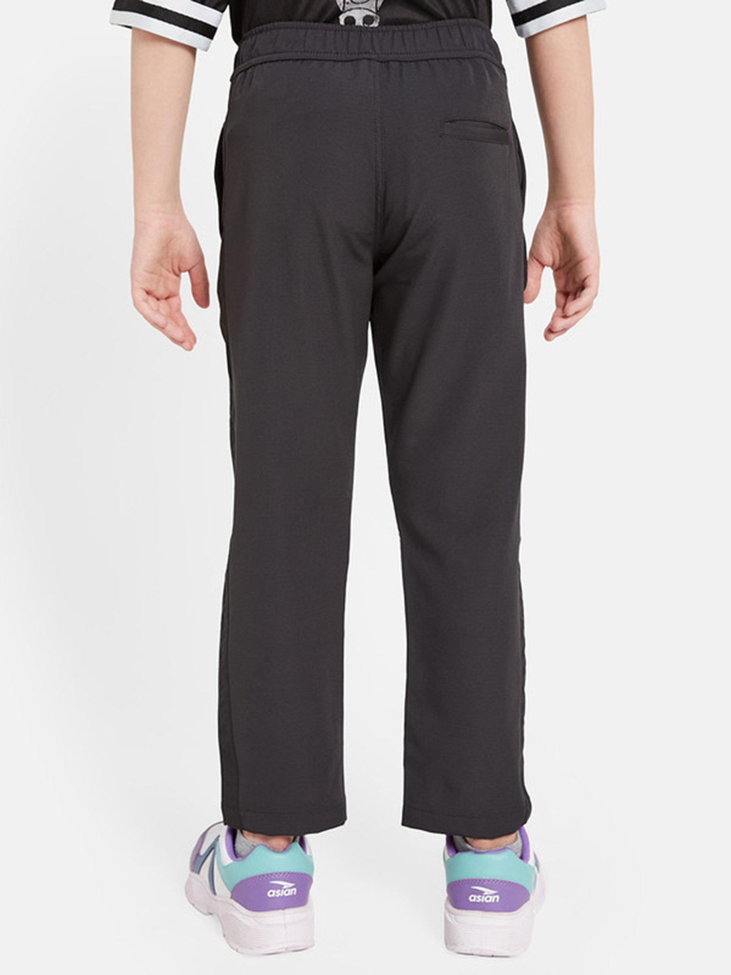 Octave Boys Black Solid Trackpants