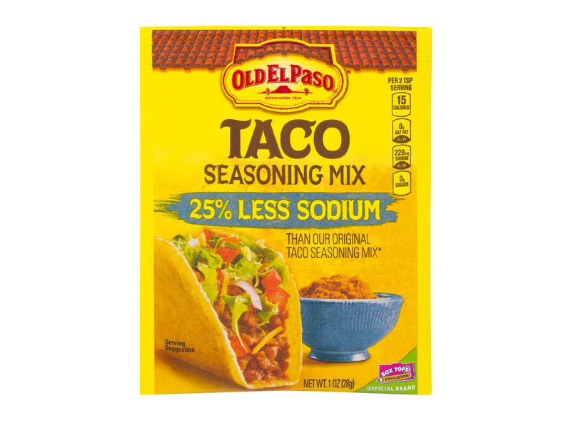 Old El Paso 25% Less Sodium Taco Seasoning 1oz