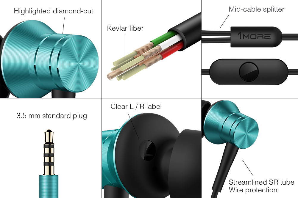 1MORE Piston Fit In-Ear Headphones (Earphones/Earbuds) with Apple iOS and Android Compatible Microphone and Remote (Rose Gold)