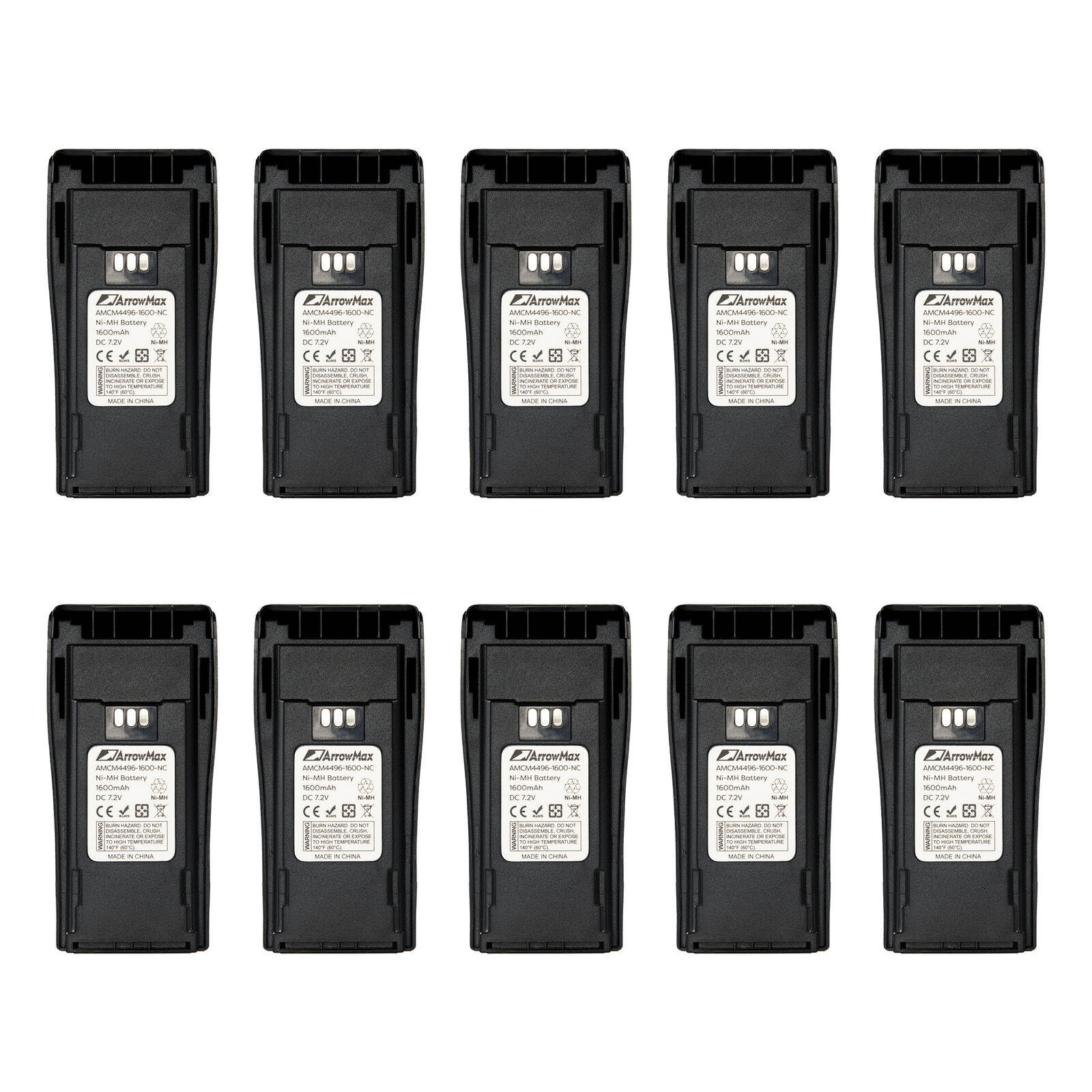10 pcs A Grade Cell 1600mAH Ni-MH Radio Battery for Motorola CP180 CP200
