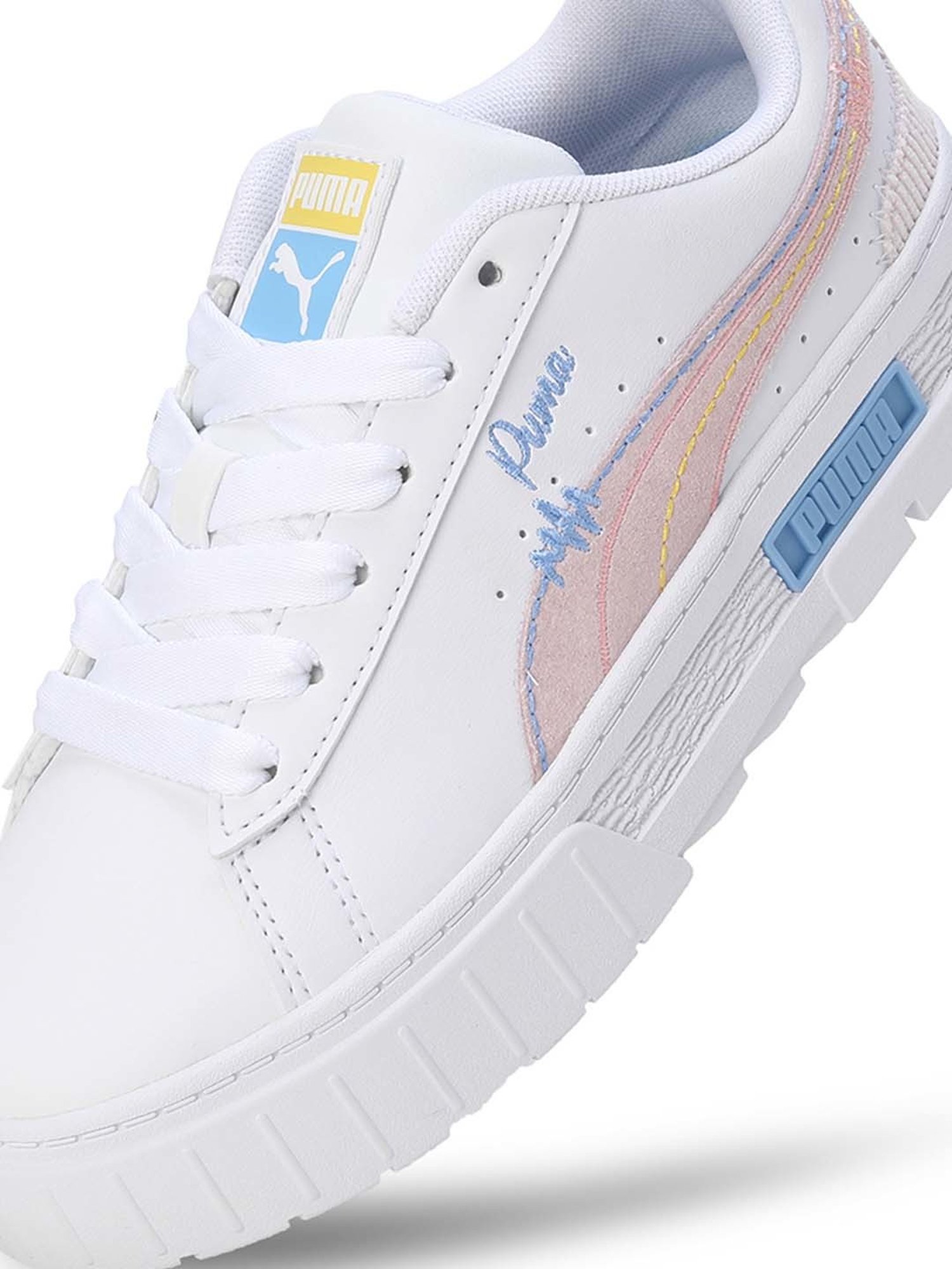 Puma Kids Mayze Sweater Weather White & Peach Casual Sneakers