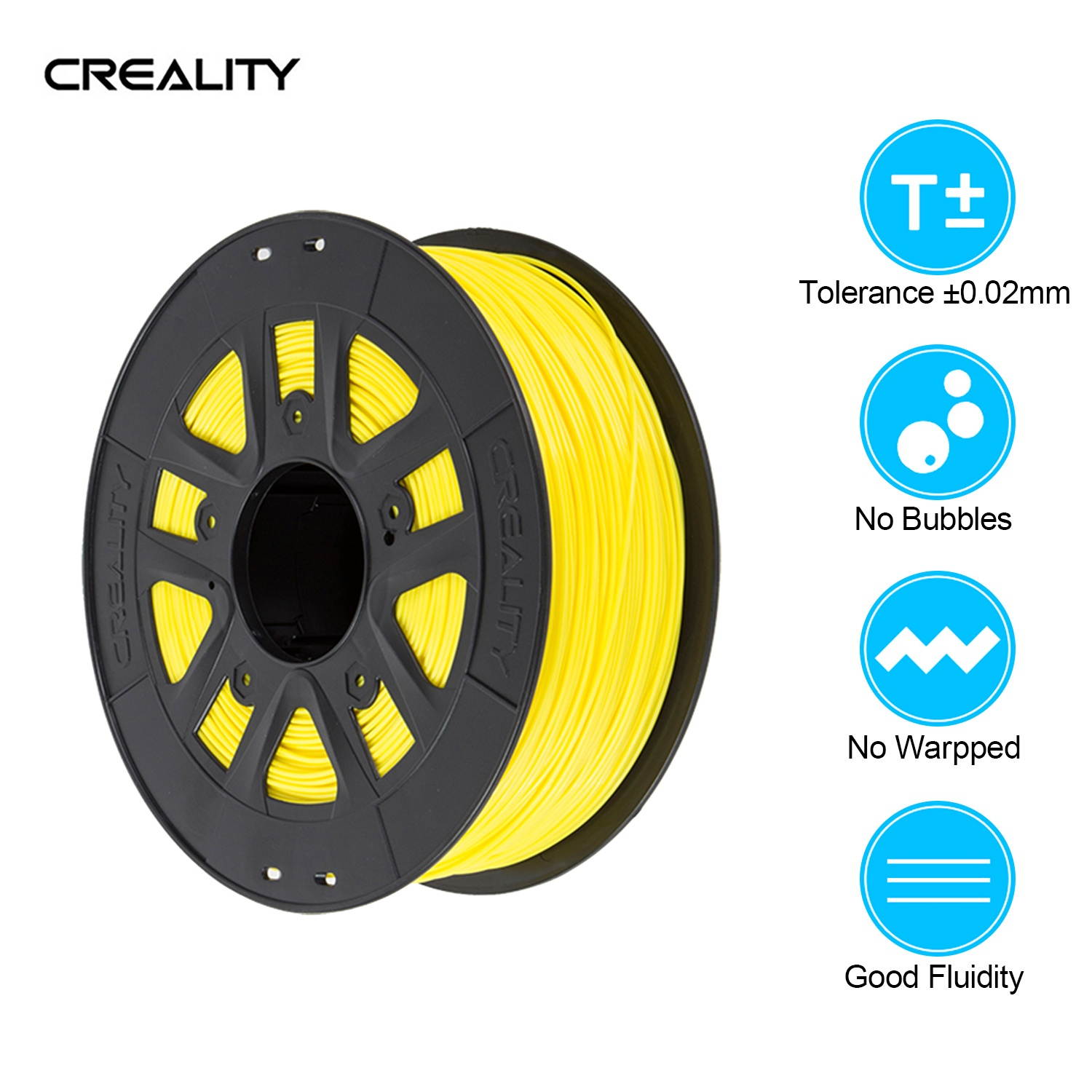 Creality 3D Printer PLA Filament 1.75mm 1kg/2.2lbs Filament Dimensional Accuracy +/- 0.02 mm, Red