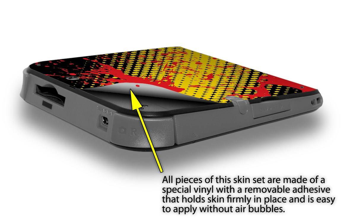 Halftone Splatter Yellow Red - Decal Style Vinyl Skin fits Nintendo 2DS