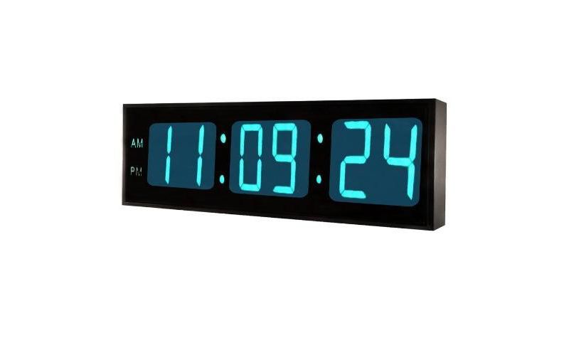Ivation Big Oversized Digital Blue LED Calendar Clock with Day and Date - Shelf or Wall Mount&nbsp;(12 inches - Blue LED)