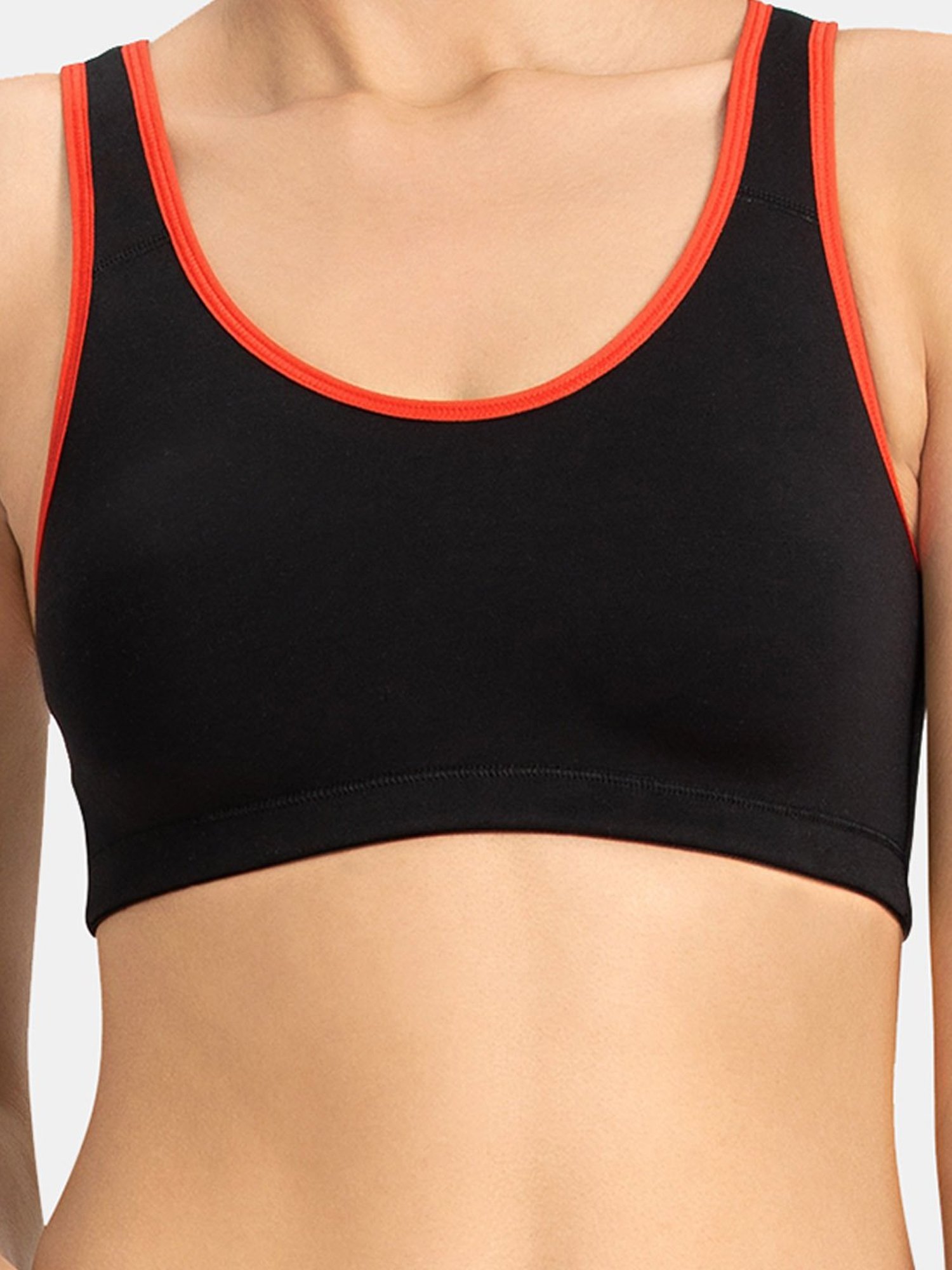 Amante Black & Lava Non Wired Non Padded Reversible Sports Bra