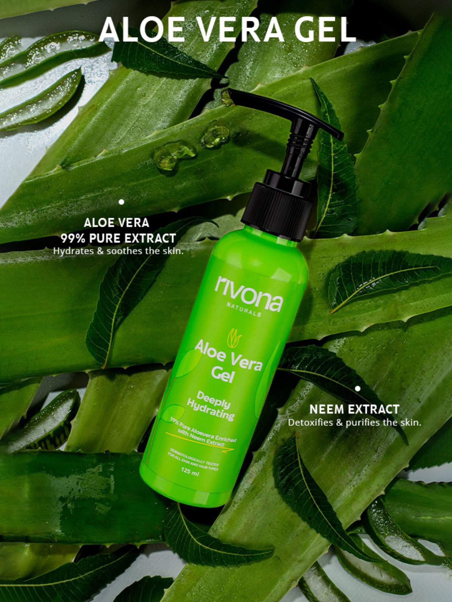 Rivona Naturals Deeply Hydrating Aloe Vera Gel - 125 ml
