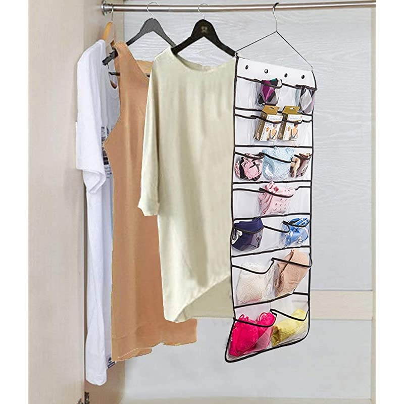 Hanging Closet DualSided Organizers 42 Pockets 385 by 1775Inch