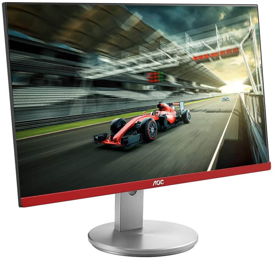 AOC Limited Edition G2490VXS 24" class Frameless Gaming Monitor with Silver Stand, FHD 1920x1080, 1ms 144Hz, FreeSync Premium, 126% sRGB / 93% DCI-P3, 3Yr Re-Spawned zero dead pixels Black