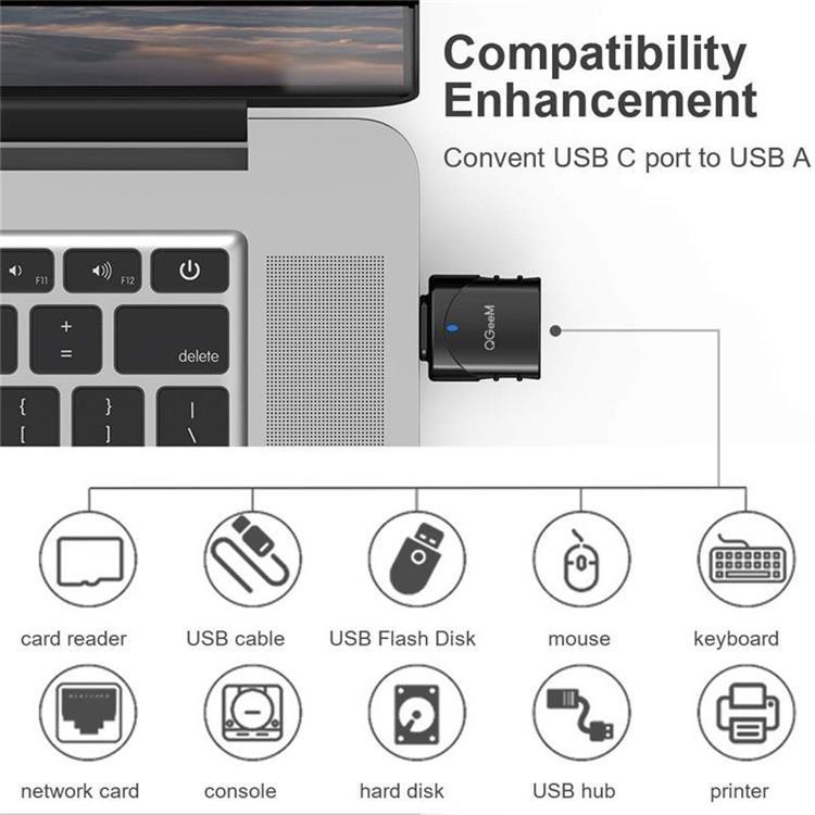 2 Pieces USB C to USB A adapter USB 3.0 Converter Compatible with MacBook Pro