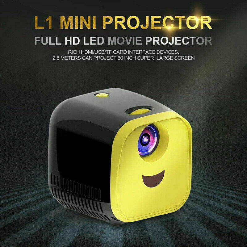 Mini Pocket Projector LED Home Theater Cinema 1000LM HD 1080p USB HDMI TF