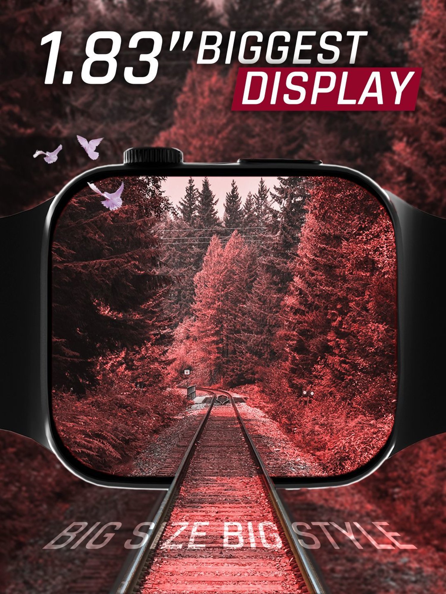 Hammer Pulse Ace 2.0 Bluetooth Calling Smartwatch with Biggest 1.83 inch Display (Black)