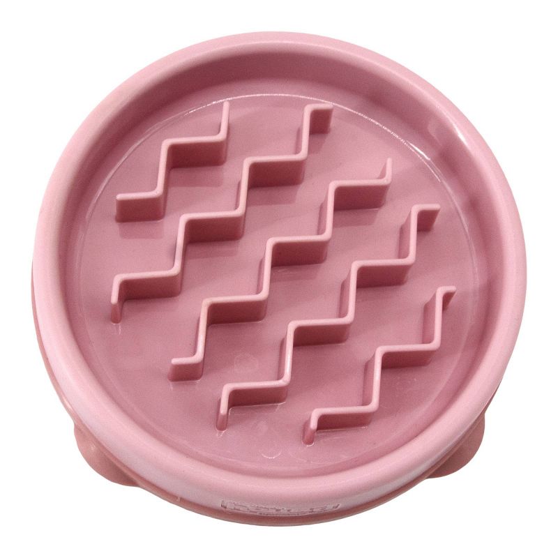 Outward Hound Fun Feeder Slo-Bowl For Dogs - S - Pink