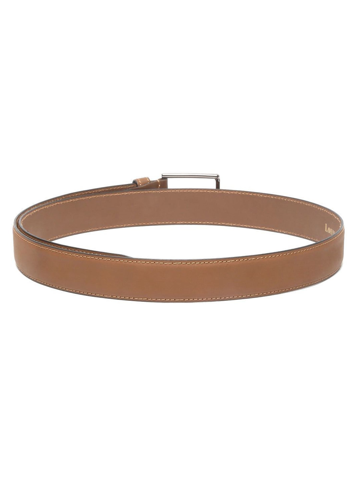 Fossil Julian Black Leather Solid Waist Belt