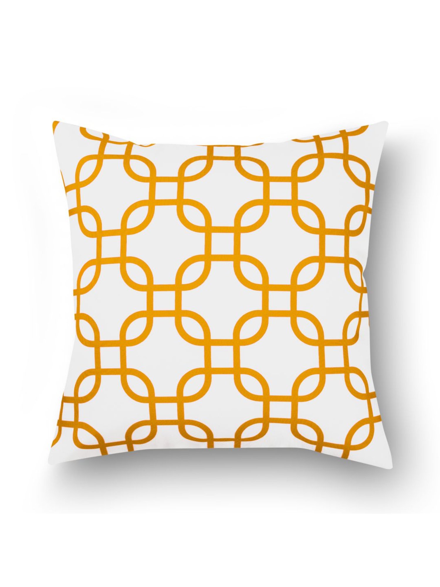 SEJ by Nisha Gupta White & Yellow Cushion Covers - Set of 1