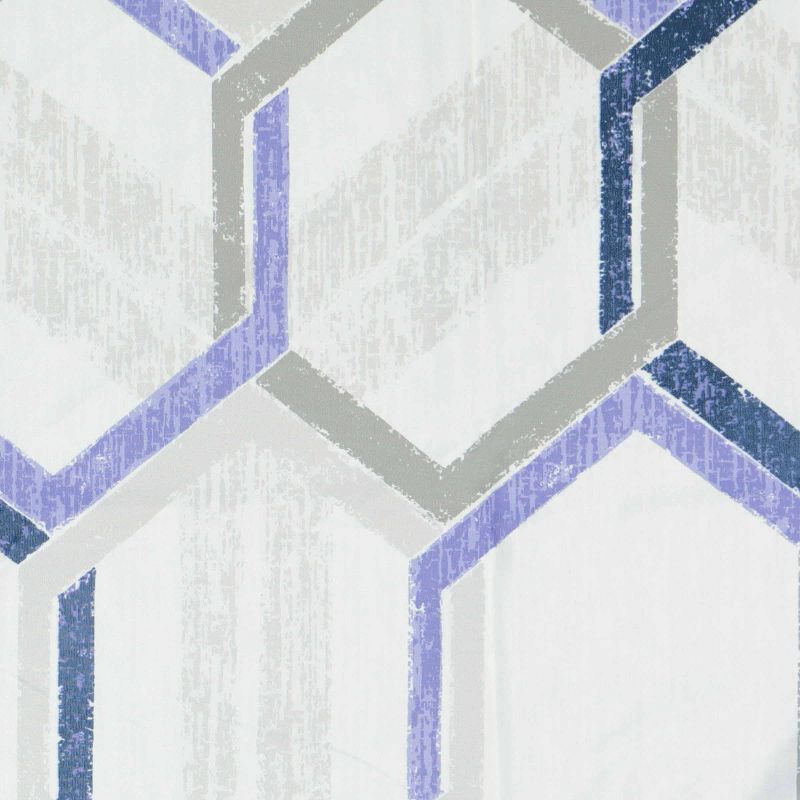Hexagonal Shower Curtain White/Navy - Vue