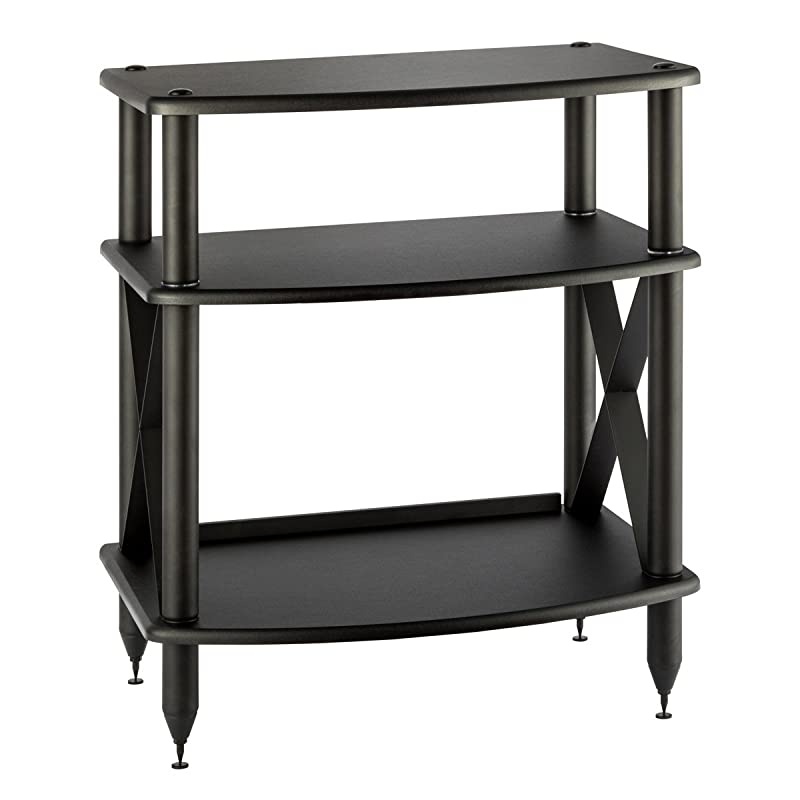 Vulcan TT Turntable Stand with Vinyl Record Storage (Black)