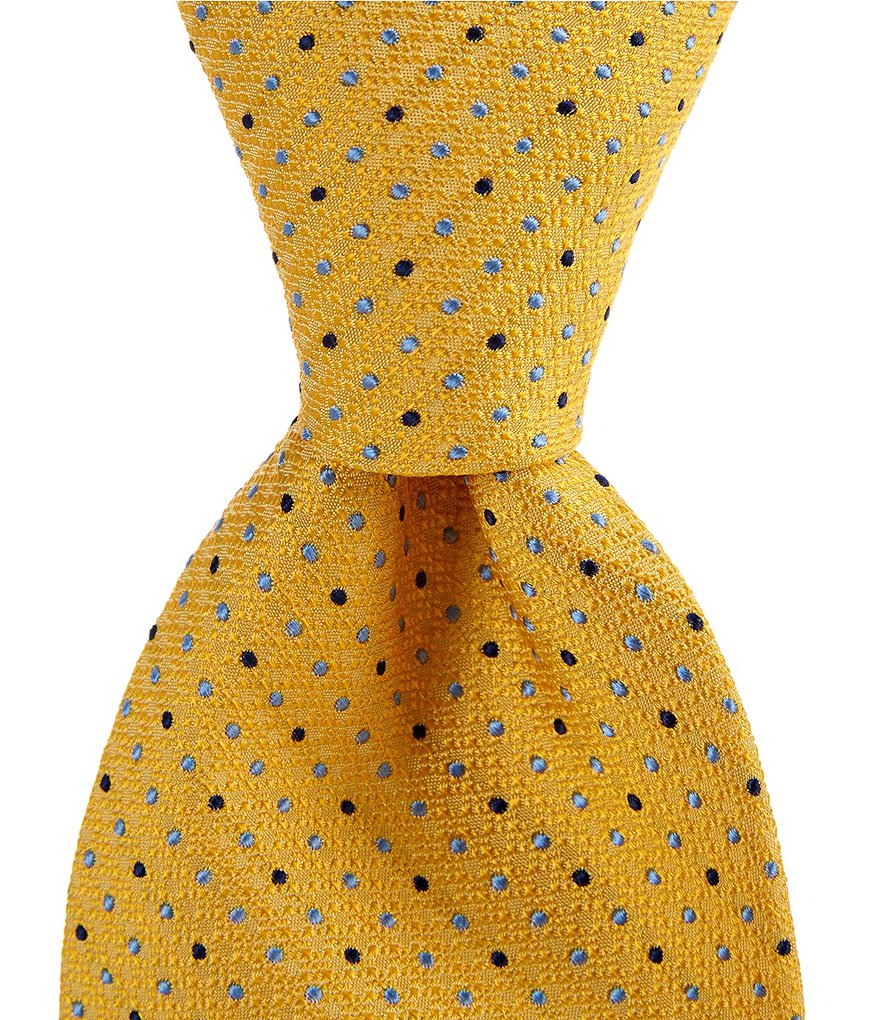 Roundtree & Yorke Big & Tall Carlisle Stripe Traditional 3 3/8#double; Silk Tie