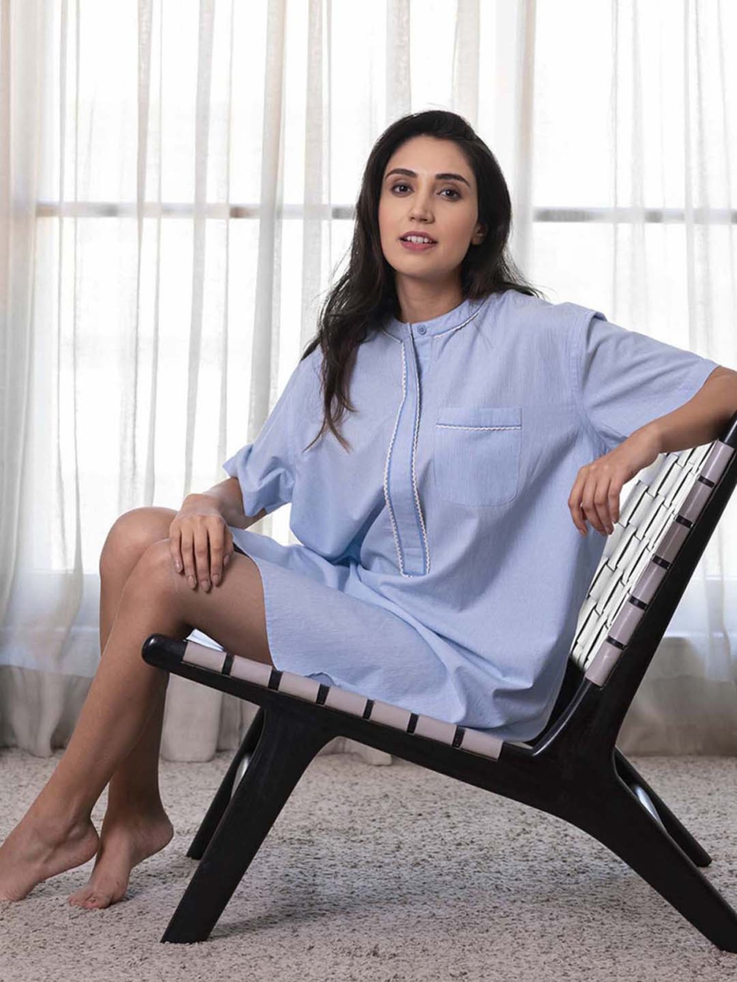 The Calm Collective Della Blue Caprice Night Shirt