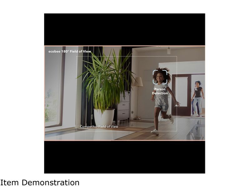 ecobee SmartCamera - Indoor WiFi Security Camera, Baby & Pet Monitor, Smart Home Security System, 1080p HD 180 Degree FOV, Night Vision, 2-Way Audio, Works with Apple HomeKit, Alexa Built In