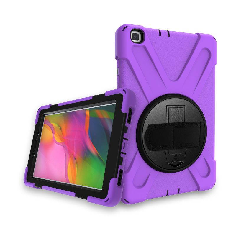 Galaxy Tab A 8.0 T290 Case, Heavy Duty Rugged Shield Case, Shockproof Drop Protection Kickstand Handstrap Shoulderstrap For Samsung Galaxy Tab A 8.0 2019 SM-T290 [Black]