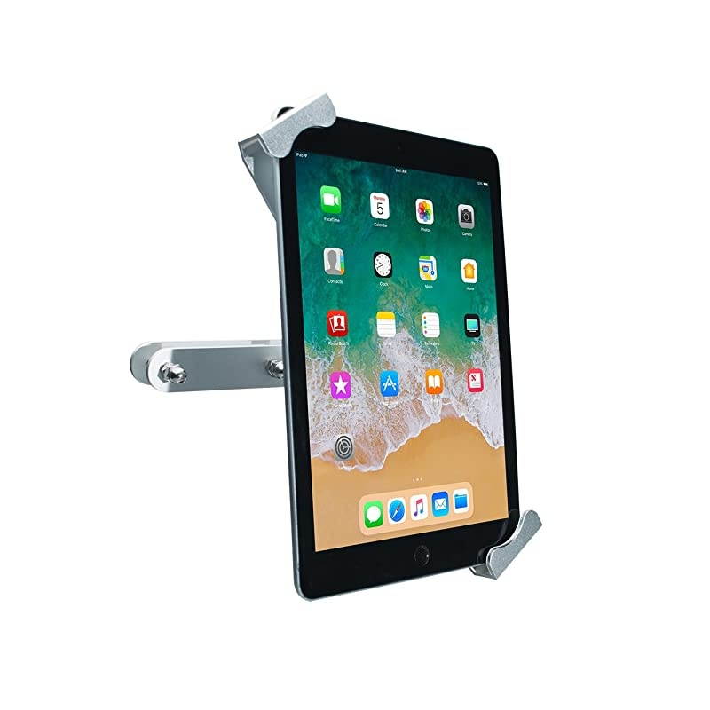 Car Headrest Mount AntiTheft Tablet Holder for Vehicles Rotating Back Seat Mount for iPad 102inch iPad ProiPad Mini iPad Gen 6iPad 5 iPad AirGalaxy More Silver