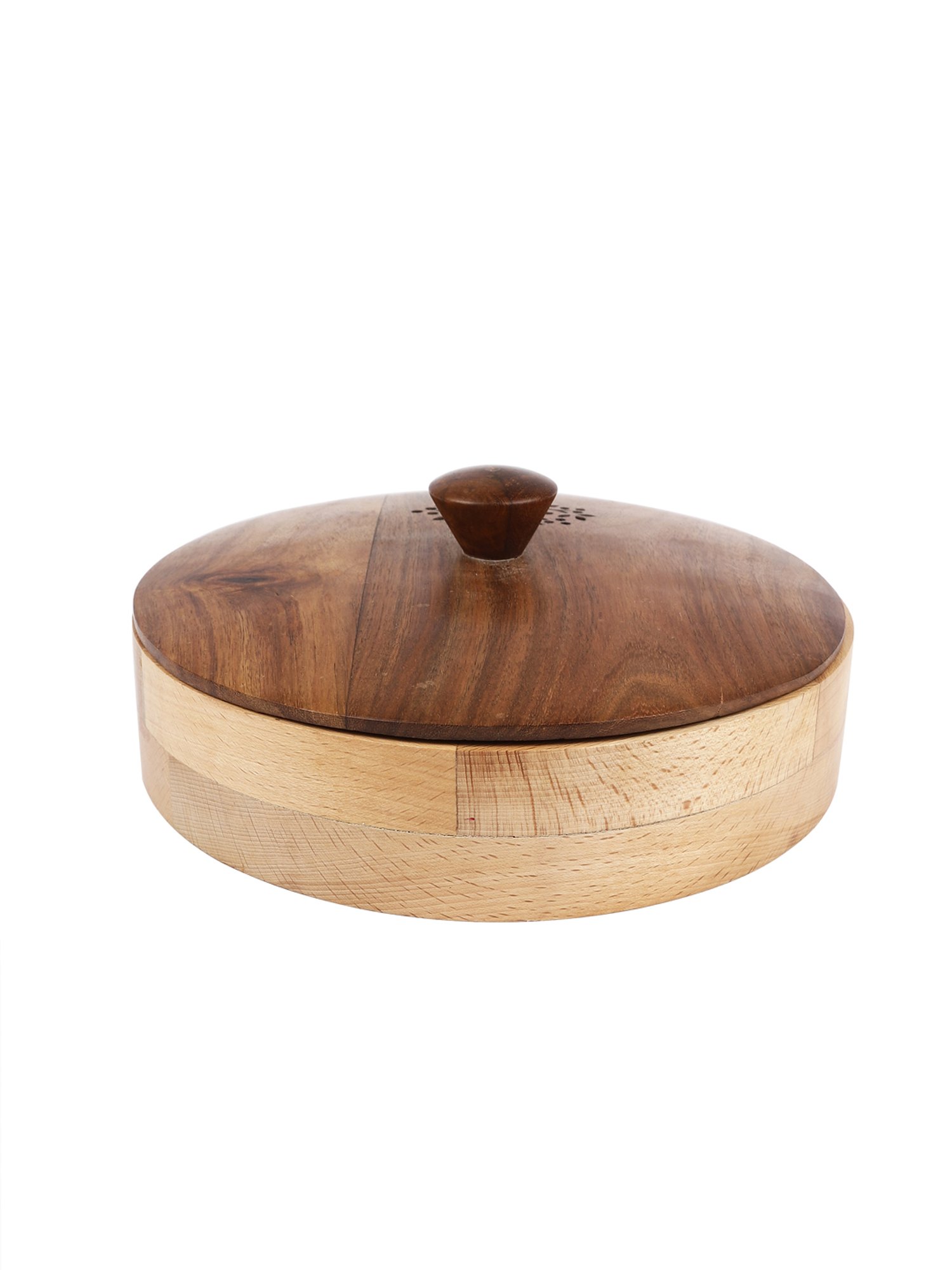 FnS Elantra Silver Stainless Steel Casserole With Lid (0.9 L)