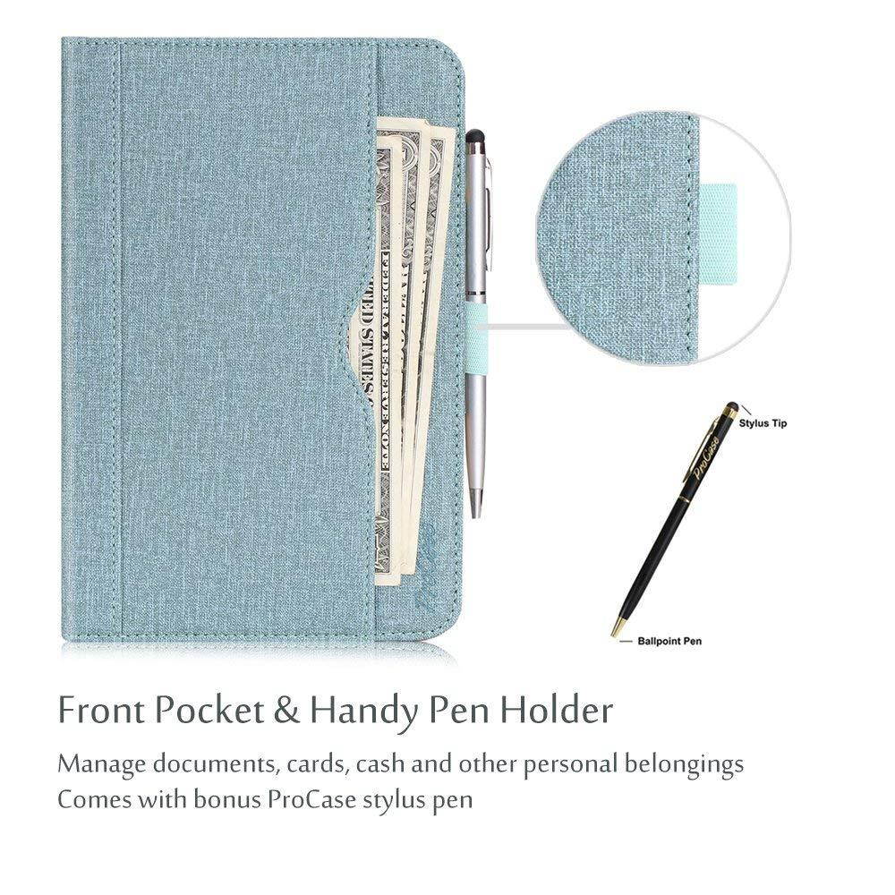 ProCase iPad mini 4 Case - Stand Folio Case Cover for 2015 Apple iPad mini 4 (4th generation iPad mini, mini4), with Multiple Viewing angles, auto Sleep/Wake, Document Card Pocket (Teal)