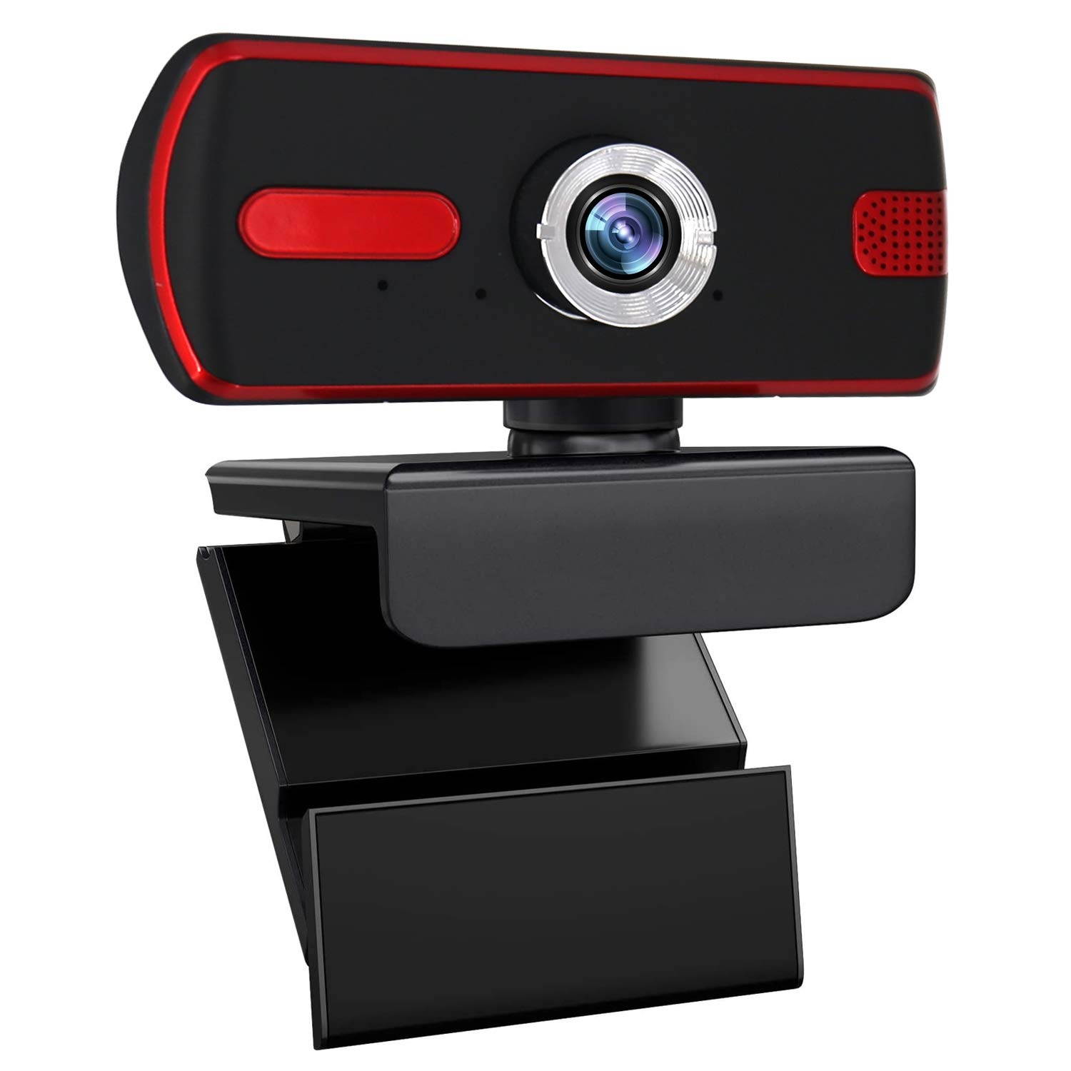 Webcam with Microphone,Full HD 1080P Live Streaming Webcam Auto Focus Plug and Play USB Computer Camera for Laptop/PC/Mac,Online Studying/Video Calling/Conferencing