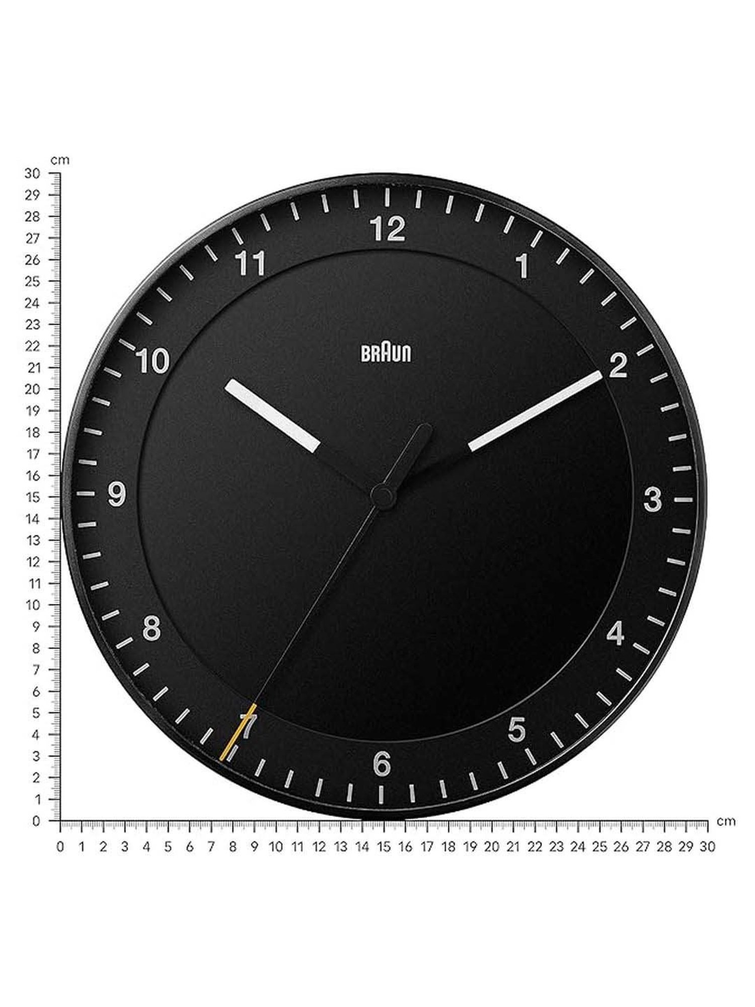 Braun Black Digital Wall Clock With Indoor Temperature, Date & Day