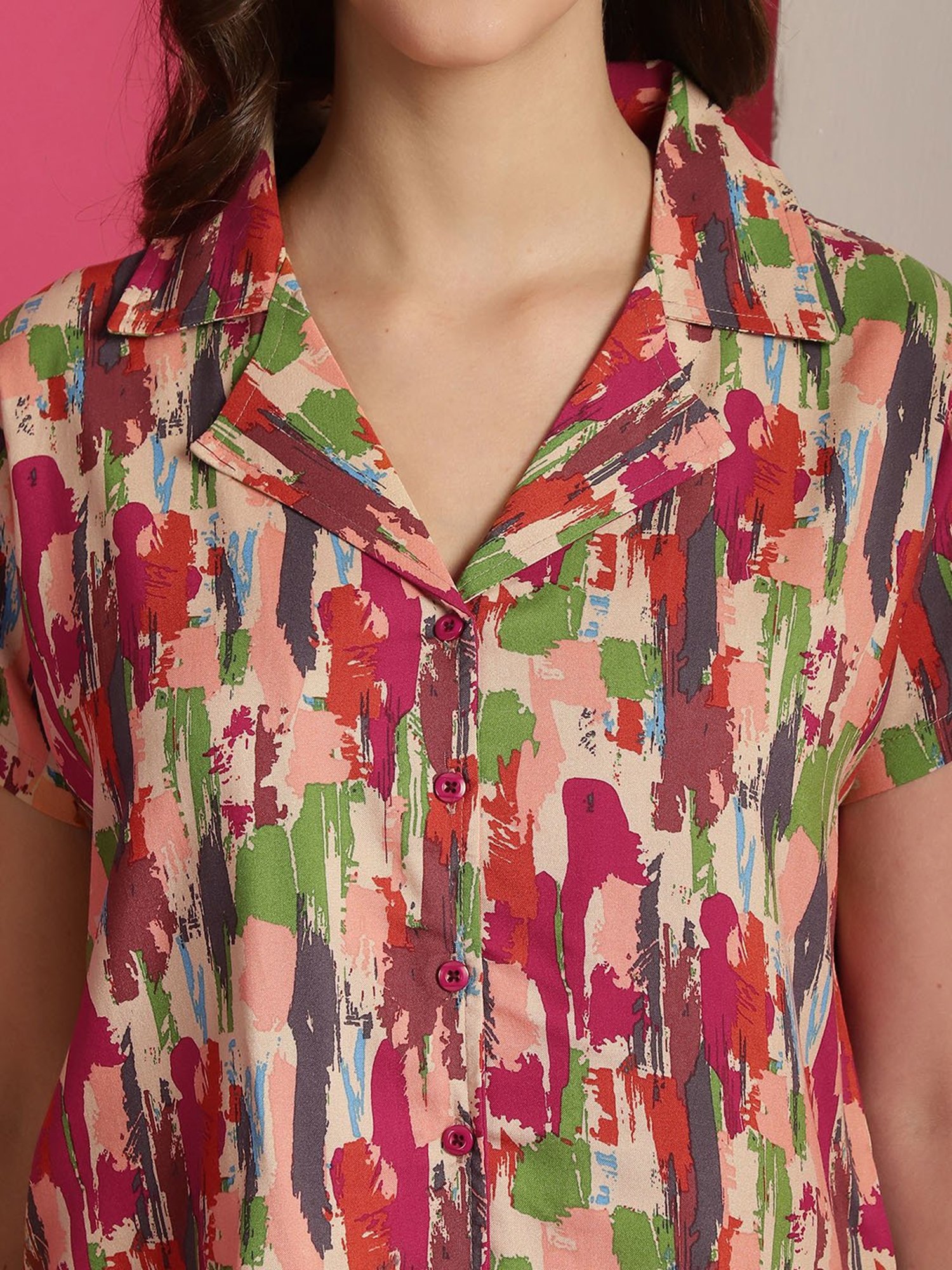 Boston Club Multicolor Printed Top With Lounge Pants