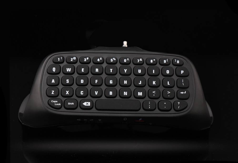 2.4G Mini Wireless Chatpad Message Controller Keyboard Keypad TP4-022 for PS4 Sony Play Station Controller Black Color