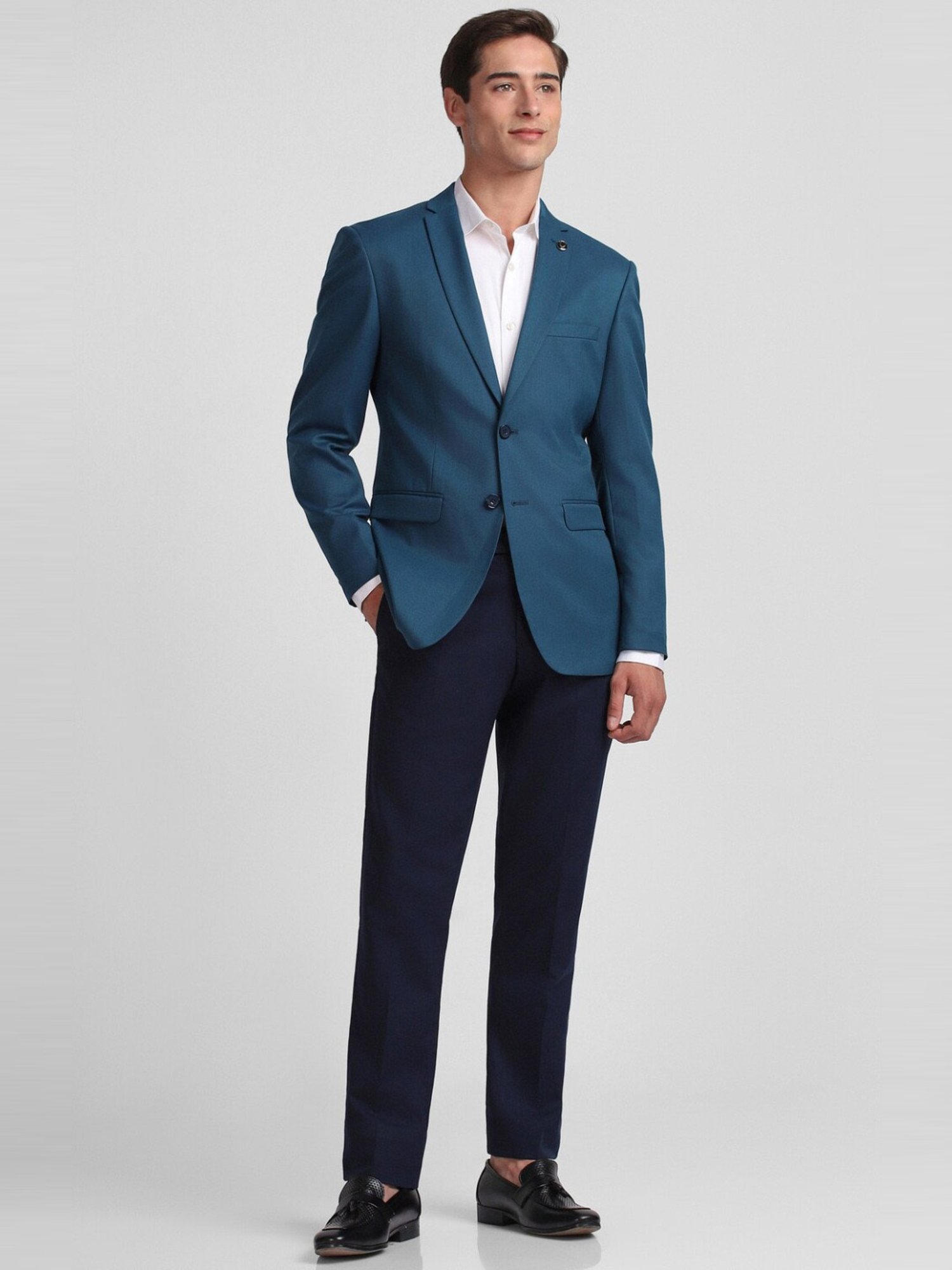 Allen Solly Navy  Slim Fit Blazer