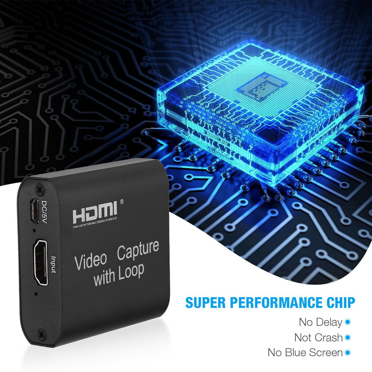 1080P HDMI Video Digtal Capture Card Recorder For Game/Video Live Streaming New