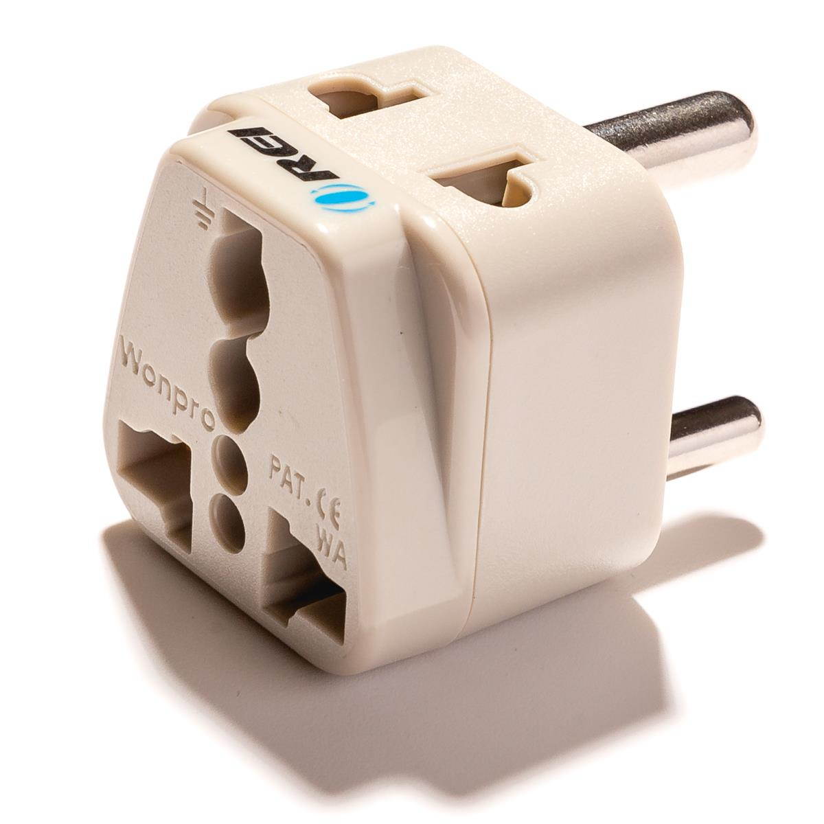 OREI Grounded Universal 2 in 1 Plug Adapter Type D for India, Africa & more - High Quality - CE Certified - RoHS Compliant WP-D-GN