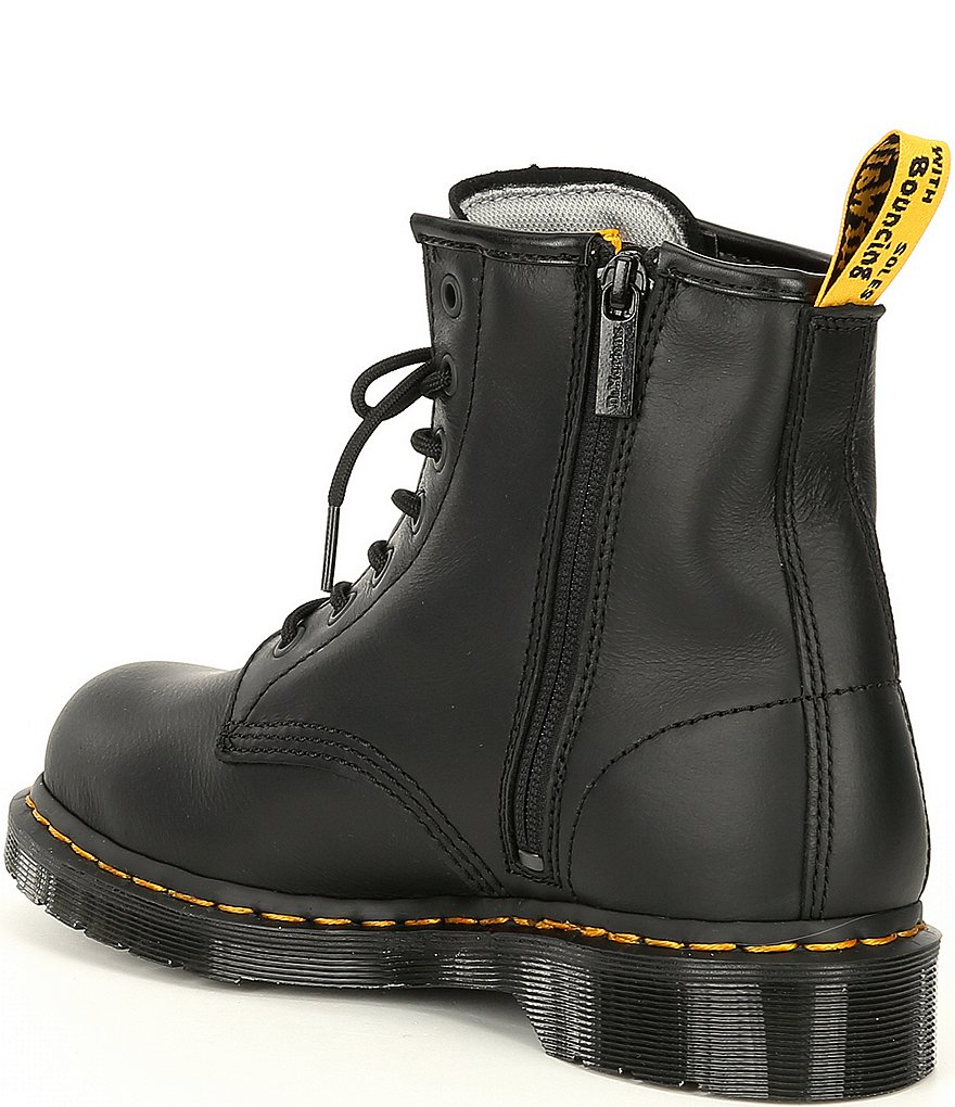 Dr. Martens Women's Maple Zip Newark Steel Toe Combat Work Boots