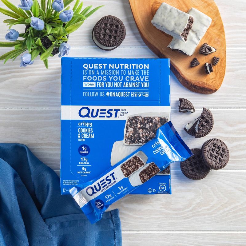 Quest Nutrition Cookies & Cream Hero Bar - 4ct