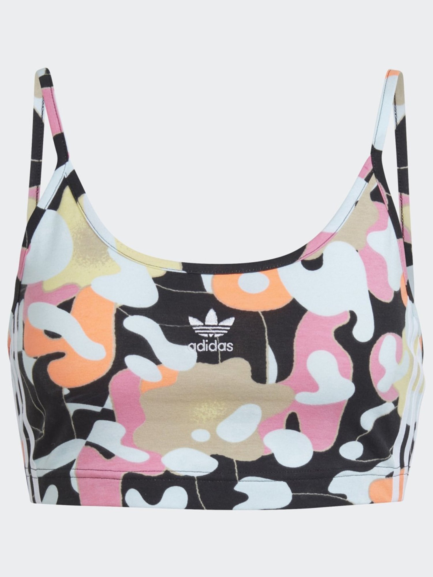 Adidas Originals Multicolored Cotton Printed Crop Top