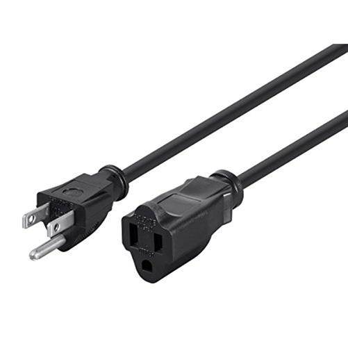 1M 16AWG Heavy Duty Power Extension Cord Power Extension Cable 3 Feet 1 Meters 3 Conductor NEMA 515P to NEMA 515R 13 Amp Power Cable ED70906