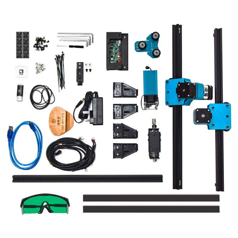 Totem CNC Laser Engraving Machine 2.5W 30 x 40cm 2Axis DIY Engraver Desktop Wood Router / Cutter / Printer + Laser Goggles