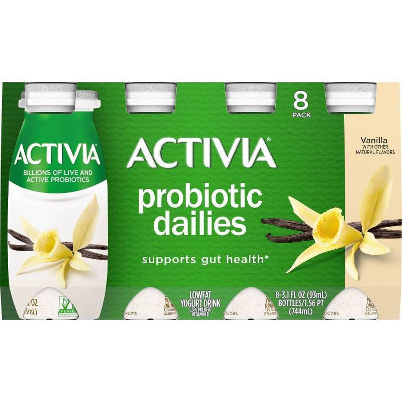 Activia Dailies Probiotic Vanilla Yogurt Drink - 8pk/3.1 fl oz Bottles